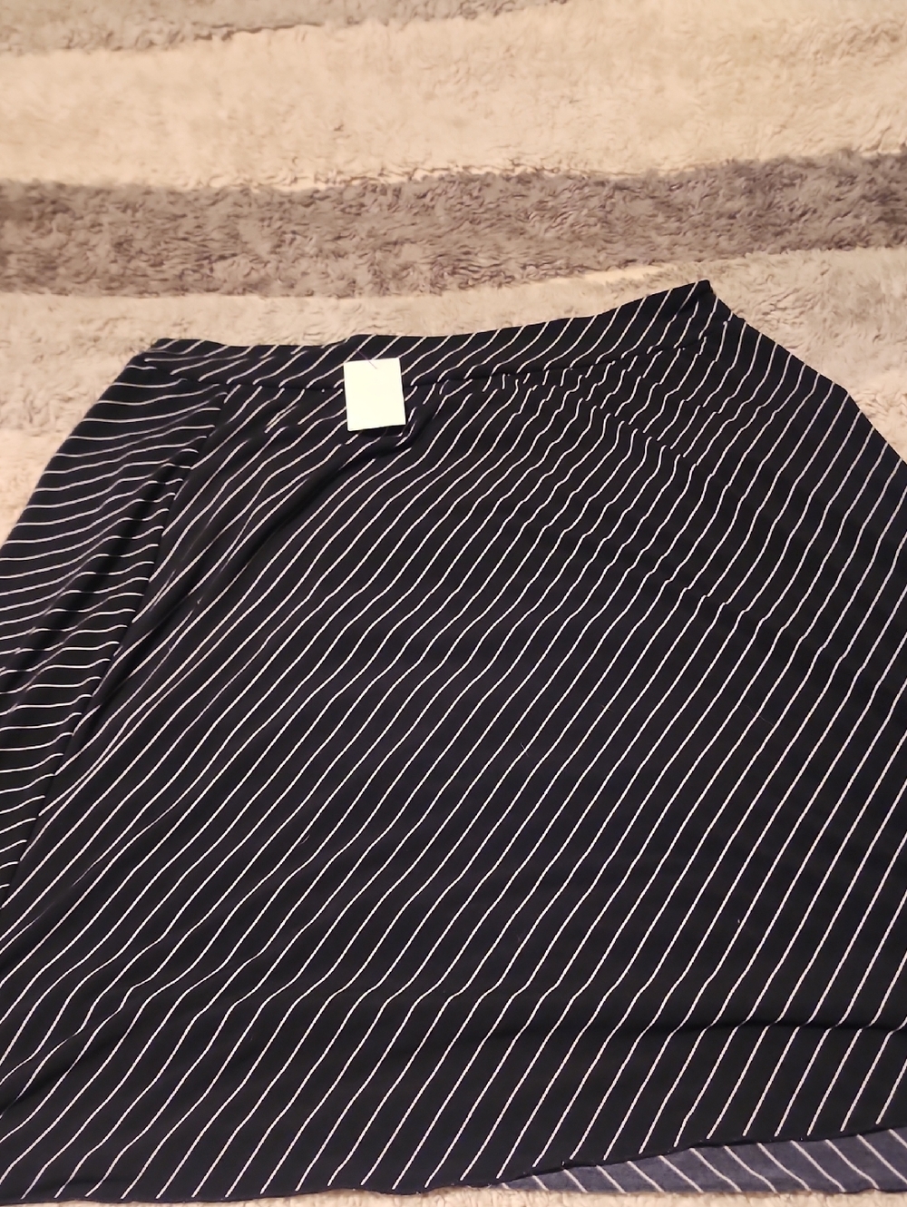Giorgio Fiorelli Navy Pinstripe Midi Skirt